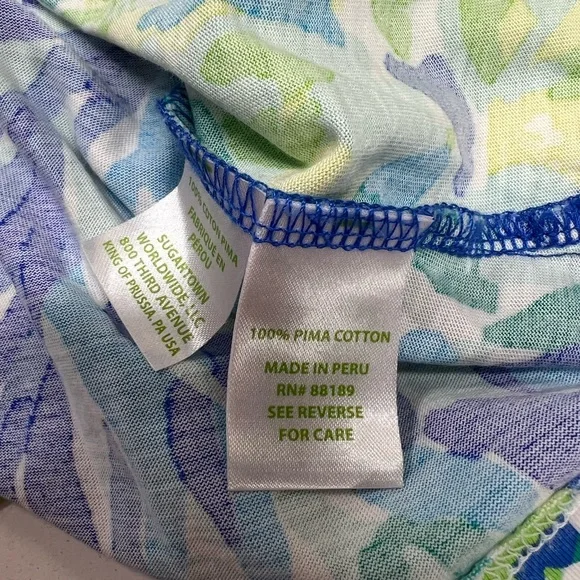 Lilly Pulitzer Riva Dress in Wade and Sea Brilliant Blue Print Pima Cotton - Picture 9 of 12